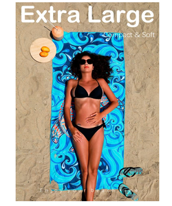 Tùy chỉnh in thấm nhanh khô sợi nhỏ da lộn khăn Grs chứng nhận nén rPet bãi biển thể thao khăn ngoài trời mùa hè - Product Image 2