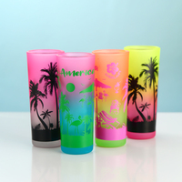 Verre à liqueur droit givré à sublimation de 2oz avec logo personnalisé tasse souvenir tequila vodka personnalisée