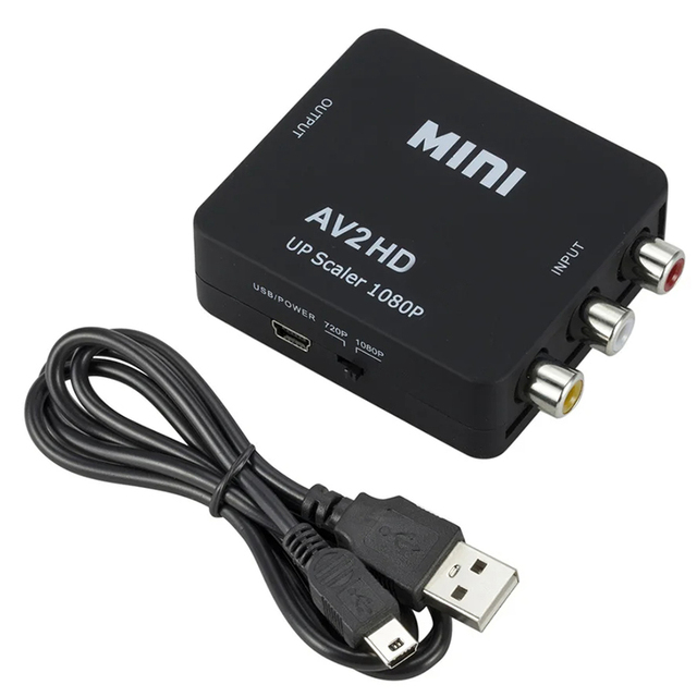 AV to HD Converter AV/CVSB L/R Video Box HD 1080P 1920*1080 Support NTSC PAL Output