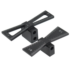Aluminum Alloy Dovetail Tenon Gauge 1:5 1:8 Woodworking Marking Ruler Carpentry Tool - Product Image 1