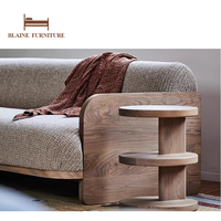 BLAINE Garantie de satisfaction Design minimaliste Mobilier de salon Ensemble de canapés sectionnels modernes en tissu, bois massif et éponge pour villa