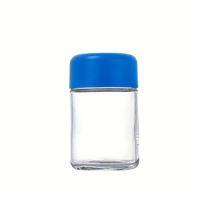 Bocaux en verre anti-odeur personnalisables, résistants aux enfants, 3,5g 1oz 2oz 3oz 4oz, vides, transparents ou givrés, avec couvercle en bambou pour fleurs