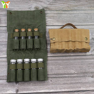 Cire toile conteneur à épices étanche extérieur assaisonnement sac de rangement <span class=keywords><strong>Portable</strong></span> Camping épices Kit cadeaux parfaits pour les amateurs de Camping - Product Image 5