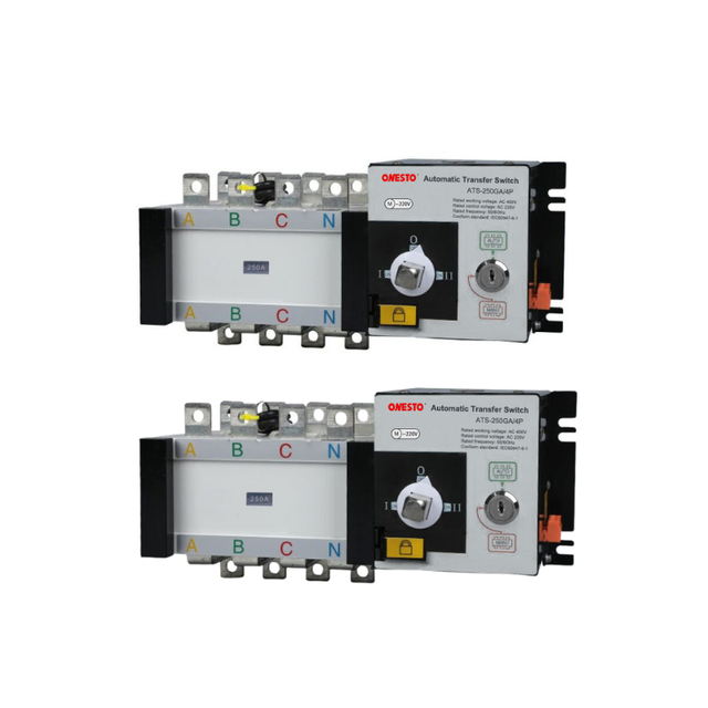 4 Pole ATS 250A 400A 630A 800A Auto Transfer Switch 3P Dual Power Automatic Changeover Switch