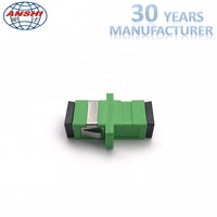 Anshi Green Simplex Fiber Optic Adapter SC/APC Singlemode SM for FTTH 4G 3G Networks Green Singlemode Optic Equipment