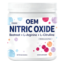 Poudre de Betterave à l'Oxyde Nitrique Marque Privée OEM 250g 8.82oz Saveur Mûre Citron pour Marque Personnalisée