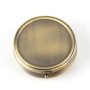 Caja de pastillas de metal portátil en blanco con logotipo personalizado, caja de almacenamiento de vitaminas portátil de viaje, contenedor de pastillas, caja de medicinas, registro personalizado - Product Image 3