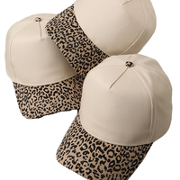 Casquette de baseball unisexe de luxe ajustable à 5 panneaux bicolore en coton avec logo brodé 3D personnalisé pour l'extérieur – Vente en gros