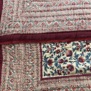 Best Premium Rajasthani Block Printed Handmade Luxury Comfortable Kantha <b>Quilt</b> Indian Bohemian Bedding Cotton <b>Bedspread</b> Blanket - Product Image 1