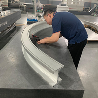 Perfil de extrusión de aluminio 6063 T6 industrial personalizado Pistas lineales Viga de aluminio para la industria logística
