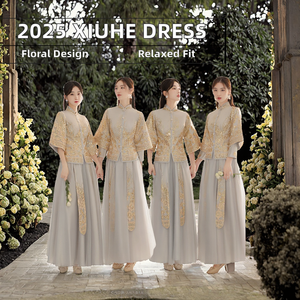 2025 nouveau printemps Xiuhe femmes grande taille Style chinois robe de demoiselle d'honneur pour adultes traditionnel chinois mariage soeurs chinois - Product Image 2