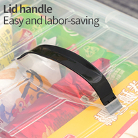 Boîtes de rangement transparentes et bacs pour articles ménagers Organisateur Boîte de rangement en plastique transparent avec roues 30L