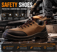 Chaussures de sécurité ACE basses pour le travail de construction, antidérapantes, confortables, imperméables, en cuir véritable, avec embout en acier pour la semelle intermédiaire, idéales pour l'été