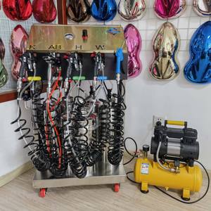 GookiiTech Mini macchina di rivestimento in metallo semi-automatica da 6 litri nuovo Hydro Kit verniciatura a spruzzo in nitrato d'argento - Product Image 2