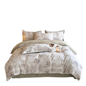 Yi Lai Xuan Pure Cotton Brushed Four Piece Bedding Set Digital Print Plants And Flowers 32 Count Twill Weave - Product Image 4