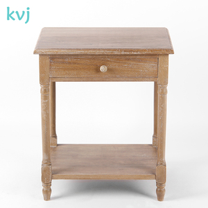 Wholesale Antique French Solid <strong>Oak</strong> Curved Side <strong>Table</strong> with Two <strong>Drawers</strong> - Product Image 3