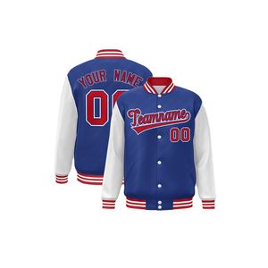 도매 OEM 사용자 정의 로고 다채로운 긴 소매 승화 저지 스트리트웨어 레터맨 코트 대표팀 플러스 사이즈 재킷 남성용 - Product Image 1