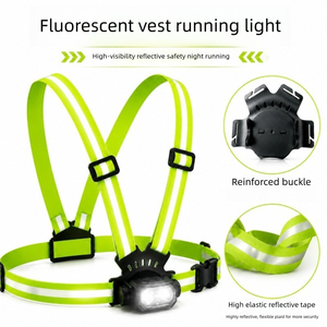 Lampada LED da Petto Ricaricabile USB con Cinturino Elastico Regolabile per Jogging, Ciclismo e Passeggiate Notturne - Product Image 5