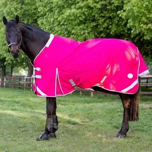 Equestrian turnout rug waterproof polyester lining light weight wool blanket horse with combo neck