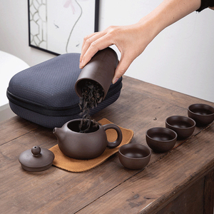 Wholesale Custom Logo Travel, <b>Tea</b> Set1 <b>Pot</b> 4 Cups Outdoor Simple Ceramic Bubble <b>Tea</b> Anti-scalding Portable Fast Drink Cup <b>Set</b>/ - Product Image 5
