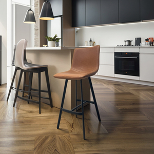 <span class=keywords><strong>Tabouret</strong></span> <span class=keywords><strong>de</strong></span> <span class=keywords><strong>bar</strong></span> avec repose-pieds pour petit-déjeuner en similicuir/tissu <span class=keywords><strong>taupe</strong></span> - Product Image 3