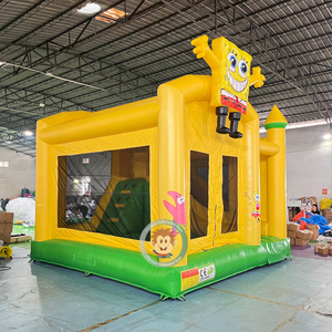 Juguetes <span class=keywords><strong>de</strong></span> <span class=keywords><strong>Bob</strong></span> <span class=keywords><strong>Esponja</strong></span> <span class=keywords><strong>de</strong></span> dibujos animados, casa inflable <span class=keywords><strong>de</strong></span> rebote y Tobogán, juguetes comerciales para niños, Castillo que rebota - Product Image 3