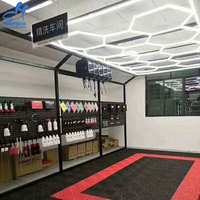 Produits de détail automobile Honeycomb, lumières hexagonales légères pour garage, station de lavage, design de plafond de garage, lumières LED hexagonales