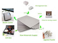 Kertas Papan Buku Chipboard Abu-abu Solid 2mm Ramah Lingkungan Terbuat Dari 100% Serat Daur Ulang Tahan Lama untuk Kerajinan Kotak Buku