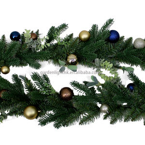 Luxury Artificial 6FT Green <b>Christmas</b> <b>Garland</b> Decorated Bauble Eco-friendly Fireproof Holiday Party Decor for Home Dining Table - Product Image 3