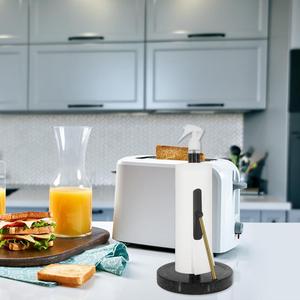 2 in 1 Countertop Paper Towels Holders Stand Under Cabinet <strong>Papertowels</strong> Roller Paper Towel Holder with Spray Bottle - Product Image 5