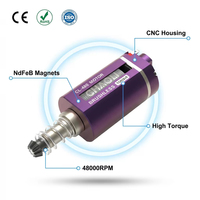 Moteur BLDC 480 sans balais à couple élevé 48k, avec boîte de vitesses CNC NdFeB AEG à arbre long ou court, pour jouet Gel Blaster, OEM personnalisé CE