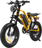 Vélo électrique tout-terrain à prix d'usine avec batterie au lithium, double suspension, moteur sans balais 1500W pour adultes, 20 pouces