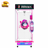 Machine à ciseaux à un joueur avec écran en verre et panneau de commande latéral pour salles d'arcade et centres de divertissement familial