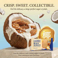 Biscuits craquelins exotiques à la noix de coco, 14,5g, saveur douce semi-molle, saveurs variées, personnalisables, en gros, marque OEM, boîte d'importation