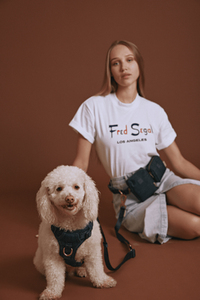 Tas Selempang/Pinggang Jala Bernapas Sederhana Solid dengan Rilis Cepat, Bahan Denim Logo Merek Mewah Kustom, Tali Anjing Bebas Genggam - Product Image 2