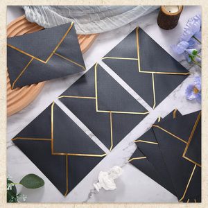 Sobres de invitaciones elegantes con solapa en V A7 con borde dorado para tarjetas de regalo de boda fiestas de graduación Baby Shower - Product Image 4