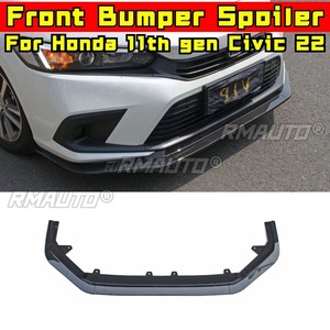 Car Front Bumper <b>Lip</b> Diffuser Spoiler Glossy Black Modification Part for Honda 11th Gen Civic 22 Bumper Protector Car Accessorie - Product Image 3