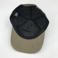 5 Paneel Ongestructureerde Snapback Hoed Met Borduurwerk Patch Logo, Twee Toon Laag Profiel 5 Paneel Platte Rand Papa Hoeden