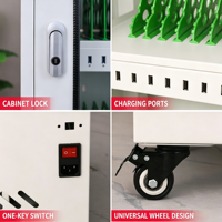 Casier de rangement centralisé intelligent avec serrure électronique et recharge, conception résistante à la rouille pour téléphones portables, tablettes, ordinateurs de bureau, salles de classe