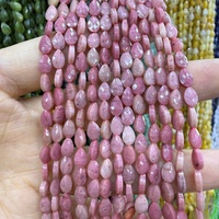 Perles facettées en pierre naturelle en forme de goutte d'eau 4*6mm, pépites d'améthyste en pierres précieuses brutes pour la fabrication de bijoux DIY