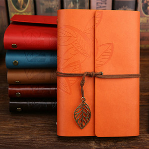 A5 A6 A7 con copertina rigida in pelle Vintage diario di viaggio diario con ciondoli retrò pagine vuote ricaricabili per uomo donna - Product Image 2