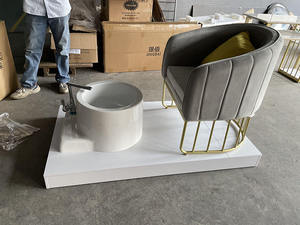 Sillón de Pedicura de Lujo para Salón de Belleza, Diseño Popular, Sin Plomería, Color Rosa, Relajante, con Masaje para Pies, Sin Tazón - Product Image 5