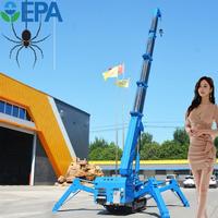 Grúa Móvil Eléctrica Micro Crawler de 5 Toneladas con Pluma Telescópica, Mini Grúa Araña con Motor Diésel Hidráulico Pequeño - Precio
