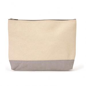 Women's <b>Large</b> 10*8*2 Inch Cotton Zipper Skin Care Dental Pouch Zippered Canvas <b>Makeup</b> Organizer Pouch for Purse Travel <b>Bag</b> - Product Image 1