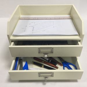 Organisateur de bureau en bois classique, étagère de rangement pour fournitures de bureau et accessoires - Product Image 4