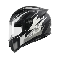 Casque de moto intégral homologué DOT, ABS+PC, blanc brillant, casques de sécurité pour la course à moto, visière transparente pour adultes et femmes