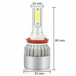หลอดไฟหน้า LED กำลังสูง 36W 8000LM 6000K HB3 HB4 880 H11 H7 H13 9005 9006 ชิป C6 - Product Image 2