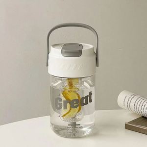 Portable 600ml PP Material Sports Straw <b>Cup</b> <b>Tea</b> Compartment <b>Large</b> Water <b>Cup</b> for Girls High Appearance Student <b>Cup</b> New Model - Product Image 4
