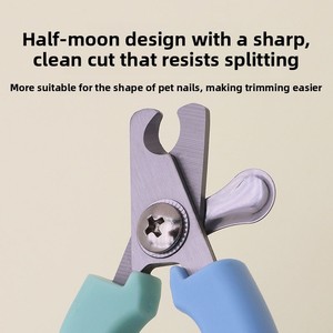 CW5044 Coupe-ongles professionnels <span class=keywords><strong>pour</strong></span> animaux de compagnie, en acier inoxydable, à coupe croissant, avec poignée en queue de poisson, <span class=keywords><strong>pour</strong></span> chiens et chats - Product Image 2