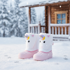 OZKIZ Korean Style Unicorn Boots for Girls 2-7 Years Warm Winter Fashion Synthetic Upper Material Wholesale - Product Image 3